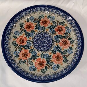 Nwot Polish Pottery Unikat Salad/ bread plate